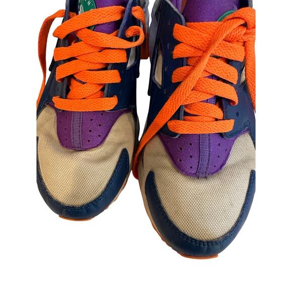 Nike Youth White Gym Blue Huarache GS Lace Up Running Shoes Size 6 - Picture 9 of 9